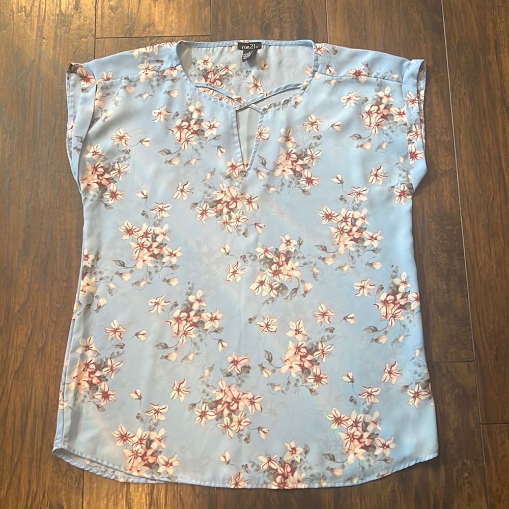 Blue and Rose Blouse